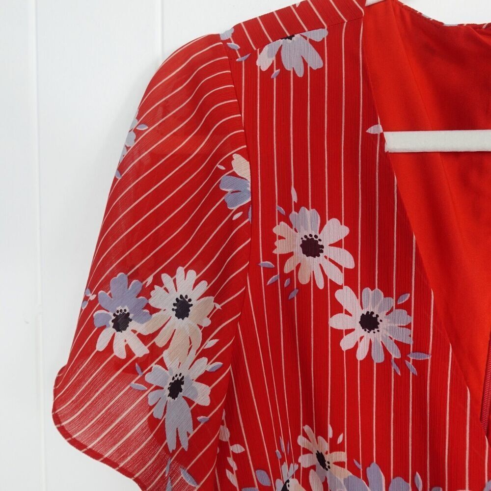 Madewell Womens Dress Button-Wrap in Daisy Society Small - Picture 4 of 15